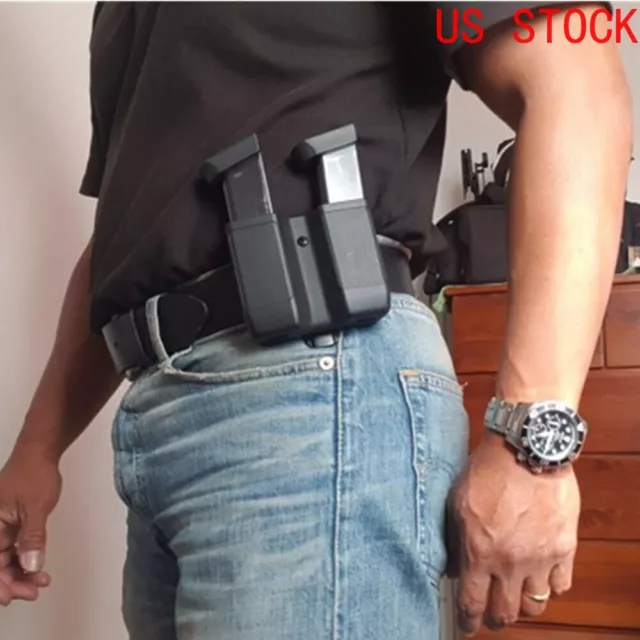 Single/Double Stack Double Magazine Pouch Holder for Colt 1911/ 9mm To .45 Cal