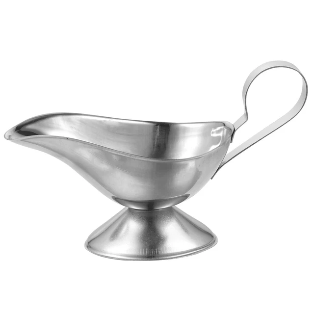 Dispenser per salsa in acciaio inox ciotola per porzione sugo barca tazza succo