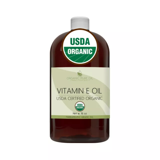 USDA Organic vitamin E oil natural 43000 IU for skin hair face body moisturizer