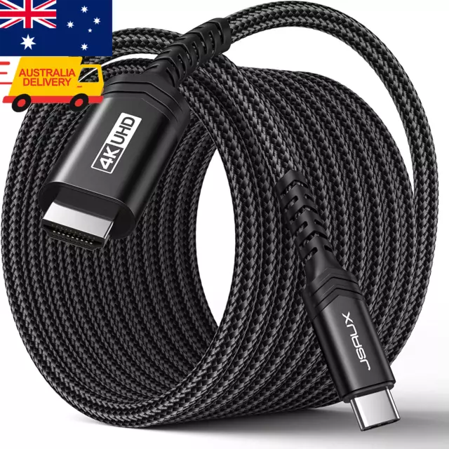 USB-C to HDMI Cable 3M 4K@60Hz HDMI to USBC Cord USB 3.1 Type-C to HDMI 2.0 Cord