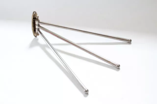 antique three arm swing towel bar holder | landers frary deco vtg 3 arm towel