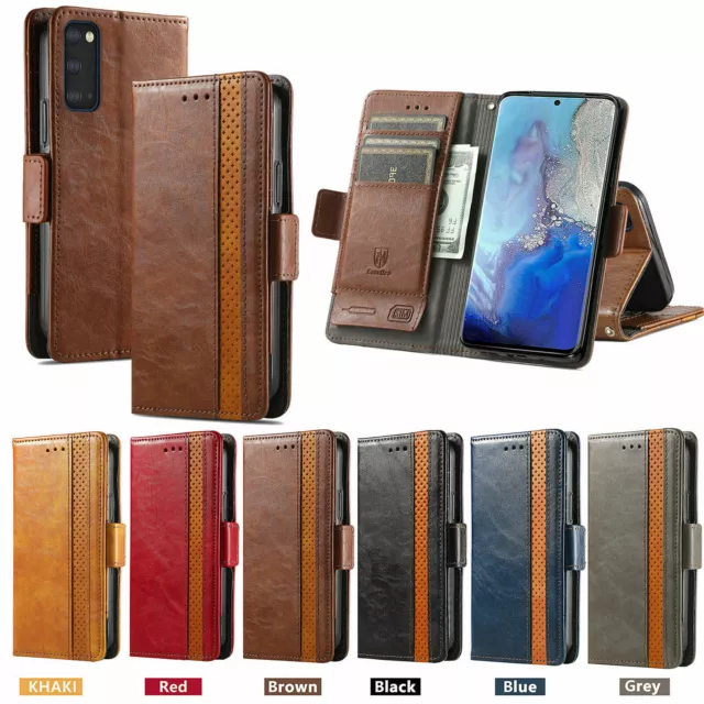 Leather Flip Wallet Phone Case For Samsung A21 M60S A81 A91 M80S Note 10 Lite