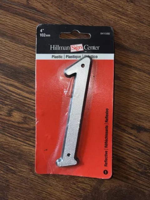 Hillman / Cole Number #1   4" Nail-on Reflective Plastic