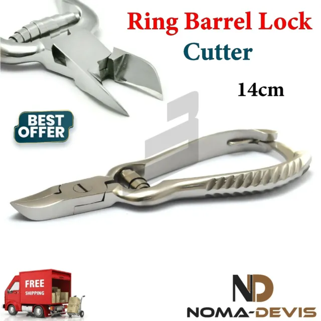 Beaden® Ring Barrel Lock Cutter Spring Action Manicure Podiatry Clipper Nipper