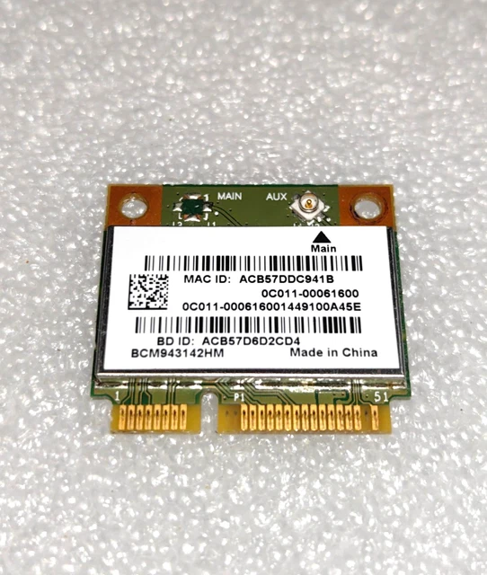 Carte Wifi BROADCOM BCM943142HM pour HP 17-F255NF