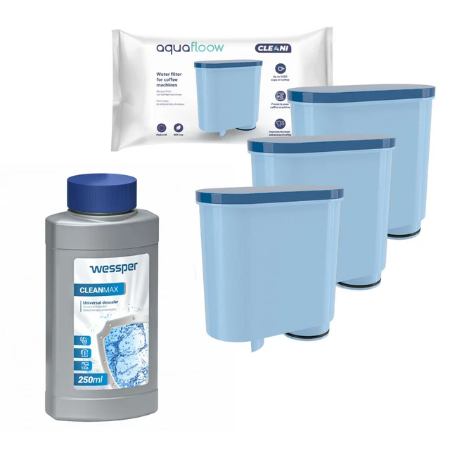 3x CA6903 Filtres compatible avec Saeco Philips AquaClean et détartrant 250ml