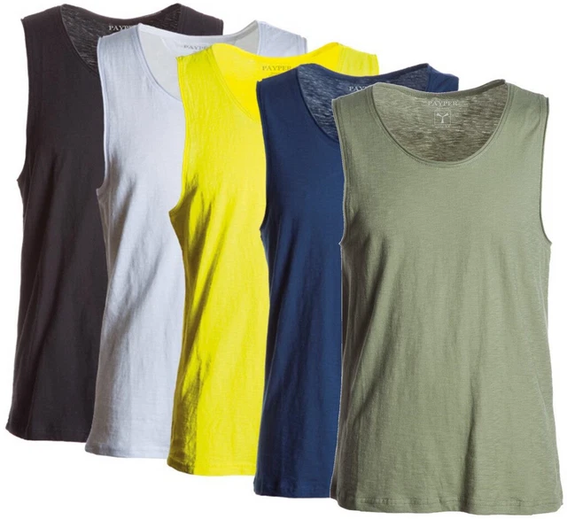 T-Shirt Smanicata Payper Music Maglietta Canotta Girocollo Cotone Fluo Uomo