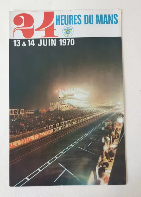 Dépliant d'époque 24h du MANS  13-14 JUIN 1970