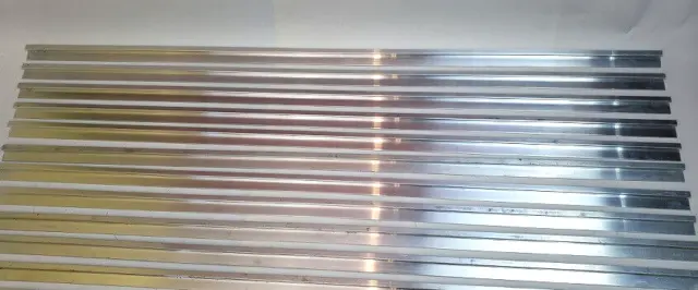 10x Profilo Spazzola Strip Alluminio Metallo Aluprofil di Scorrimento