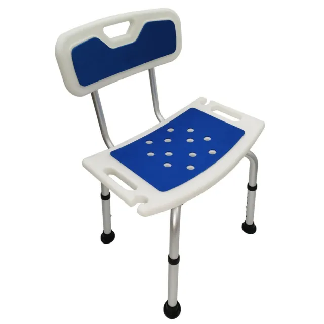 Portable Shower Chair Aluminum Alloy Non-Slip Safety Bath Stool Chair