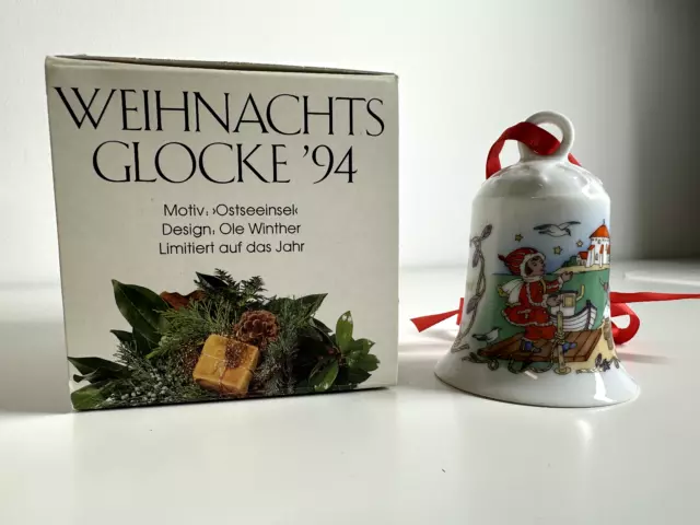 HUTSCHENREUTHER Weihnachtsglocke "1994 - Ostseeinsel" - sehr gut erhalten