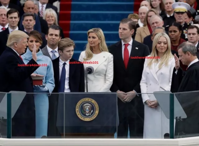 PRESIDENT DONALD TRUMP Photo 5x7 Inauguration Melania Ivanka Eric Tiffany USA