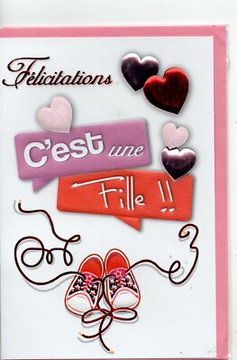 Carte Felicitations Naissance Fille A Vendre Picclick Fr