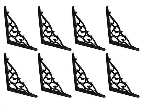 8 Antique Style Shelf Brace Wall Bracket Cast Iron Brackets Vine Garden Shed