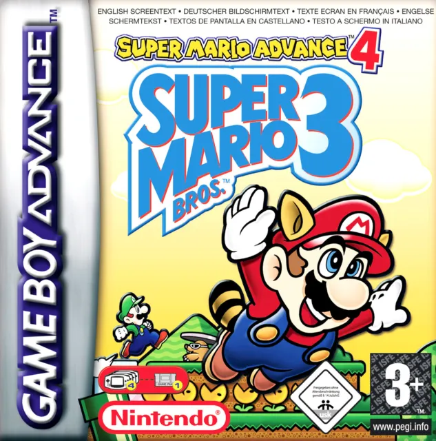 GBA Jeu Super Mario Avancer 4 Bros.3 avec Instructions