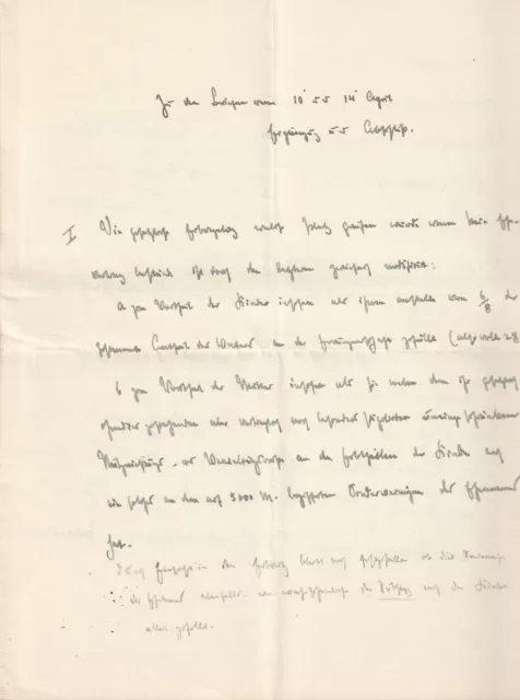 Schriftstück 14. 4. 1900 der " Götzenburg " aus Adels-Nachlaß