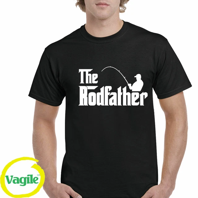 The Rodfather Fishing Parody Gift Funny T-Shirt 100% Premium Cotton Fisherman
