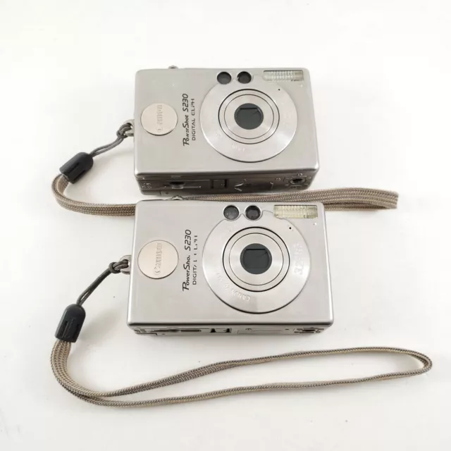 Canon PowerShot Digital ELPH S230 Lot Of 2 Digital Cameras Faulty CCD****