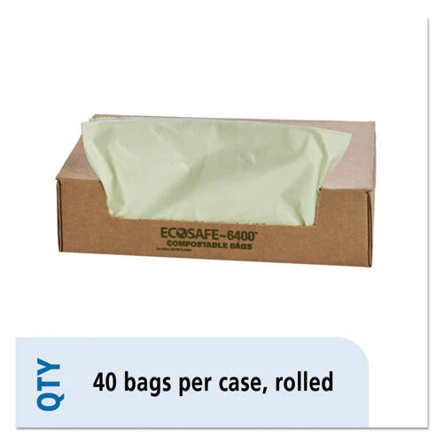Ecosafe-6400 Bags, 48 Gal, 0.85 Mil, 42" X 48", Green, | Bulk order of 2