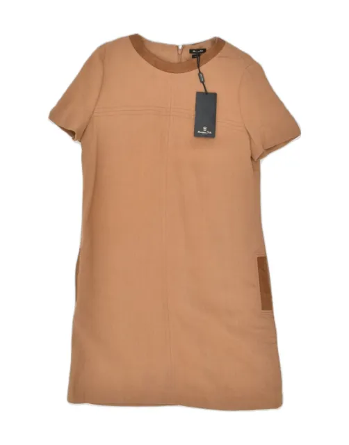 MASSIMO DUTTI WOMENS Shift Dress EU 40 Medium Brown Viscose SZ13 $21.59 -  PicClick