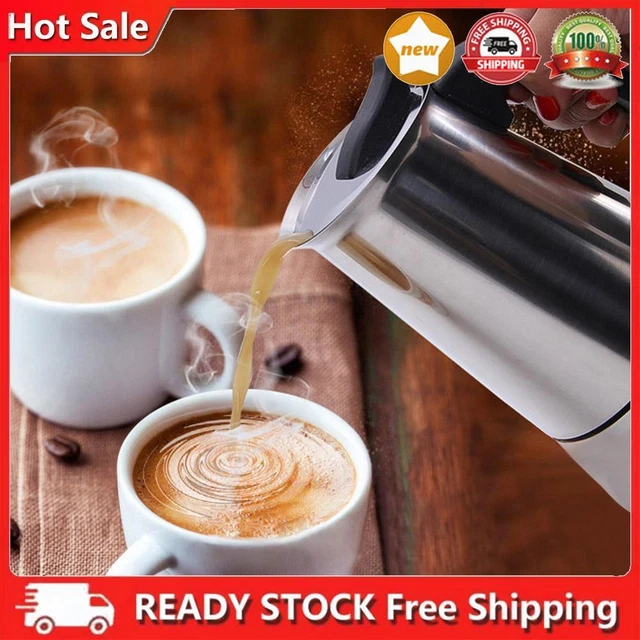 Stainless Steel Moka Coffee Pot Rust-free Moka Pots for Mocha Milk Capuchin