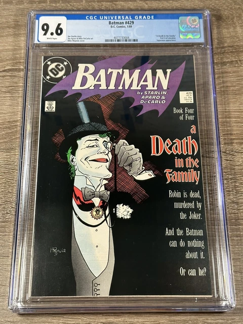 BATMAN #429 CGC 9.6 Near Mint+ White Pages 1989 DC Comics 🔑🔥🔑🔥