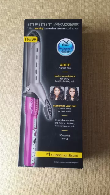 Infiniti Pro Conair 1-1/4 in Wet-Dry Tourmaline Ceramic Curling Iron Heat Shield