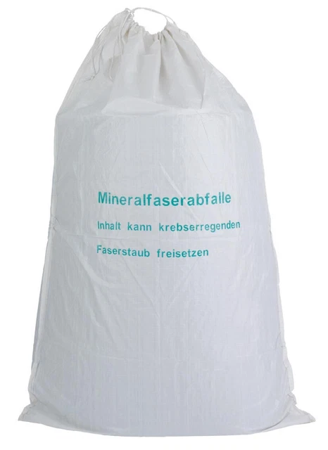 KMF Sack Glaswolle Mineralwolle, 140x220 cm Mineralfaserabfälle,TRGS 521,BIG BAG