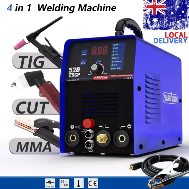 4 in 1 Plasma Cutter TIG Welding Machine 520TSCP DC Inverter TIG MMA IGBT Pulse