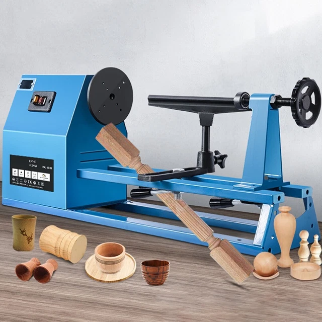 Torno de torneado de madera torno de carpintería torno de velocidad ajustable 370W/550W
