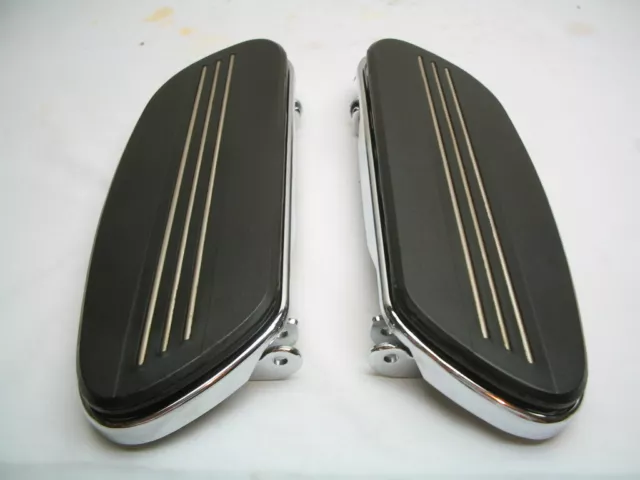 Pair of Steamliner Floorboard FootBoard Assembly - Harley Touring FLD FL Softail