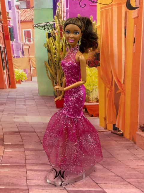 Poupée Barbie noire AA, corps flexible