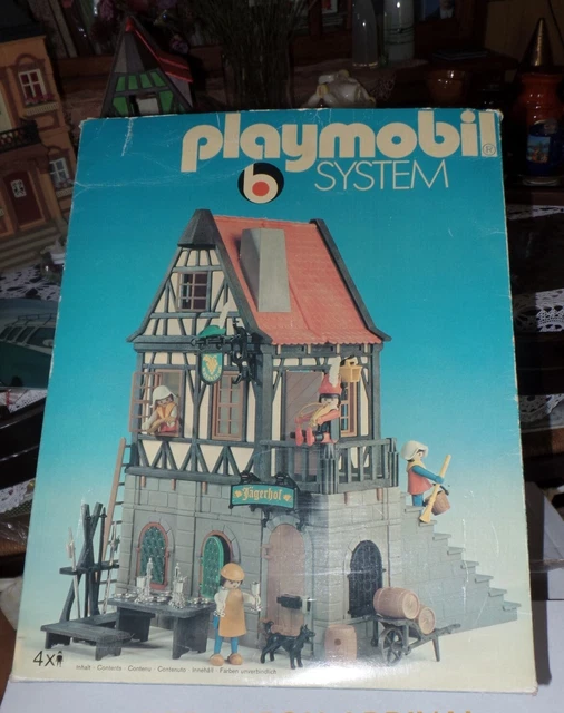 Playmobil - Auberge , ref 3448 médiévale de l'année 1977 - en boite