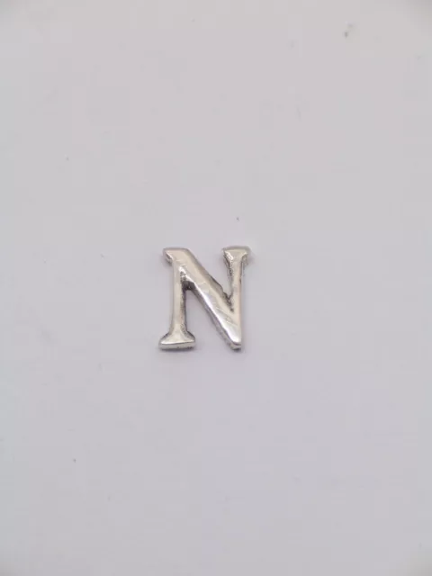 Broche De Veste Avec Initiale - N - en Argent 925 - Pins - Lettre - Alphabet