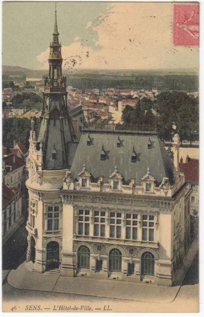 CPA - 89 - SENS - l'hôtel de ville - 1907