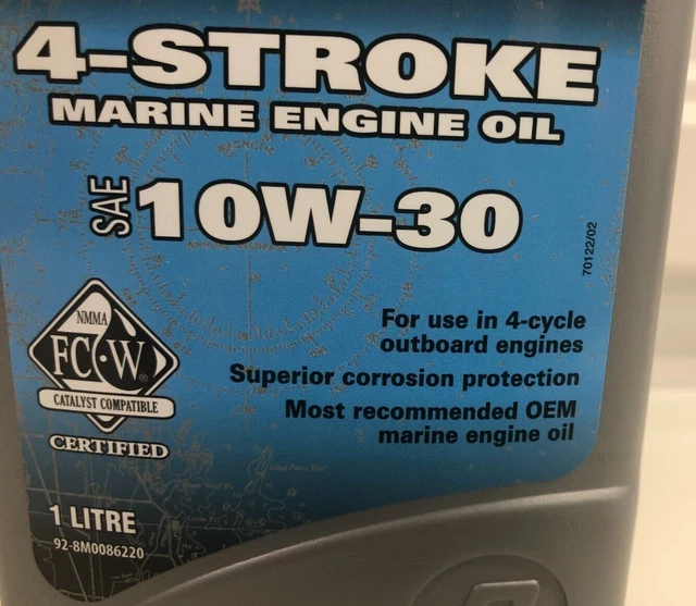 QUICKSILVER 10W30 OIL Mercury Mariner 4 Stroke Outboard Engine Boat 1 Litre £18.40 PicClick UK