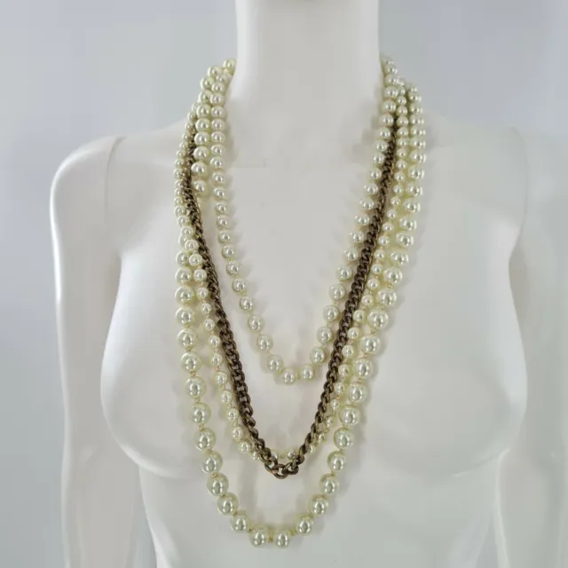 J Crew Necklace Chain Pearl