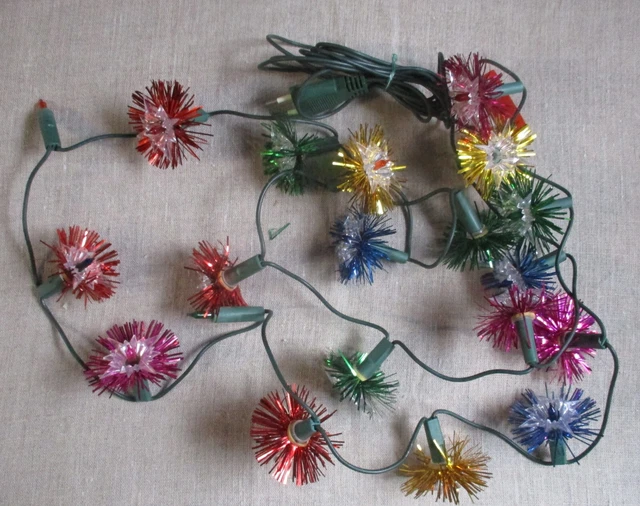 ANCIENNE GUIRLANDE ÉLECTRIQUE de Noël Vintage avec 20 lampes