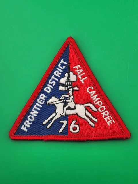 1976 Frontier District Fall Camporee Patch BSA Boy Scouts Of America NEW