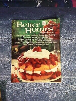 VTG Better Homes & Gardens Magazine June 1975 Summer Recipes Outdoor Furnishing