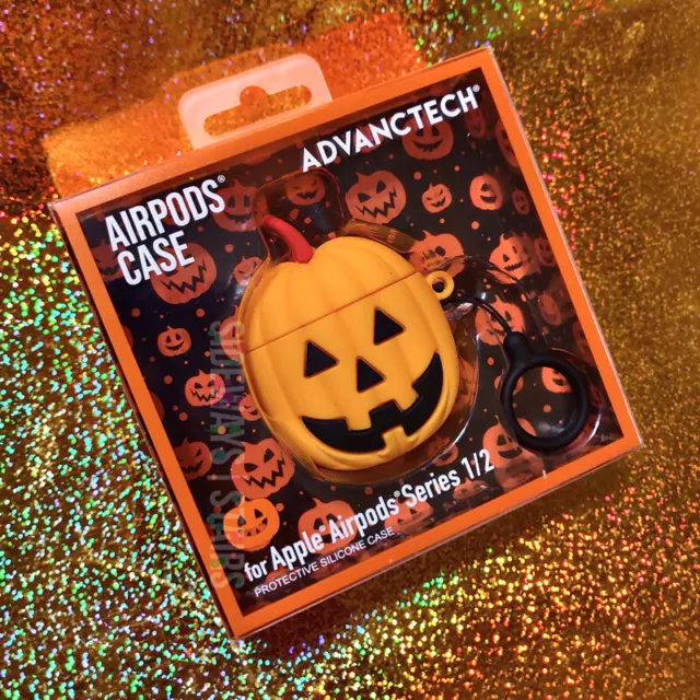 JACK-O -LANTERN AIRPODS CASE Halloween silicone cover 1st 2nd Gen pumpkin spooky