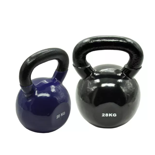 20kg + 28kg -Total 48kg Iron Vinyl Kettlebell Weight Cross Fit Strength Training