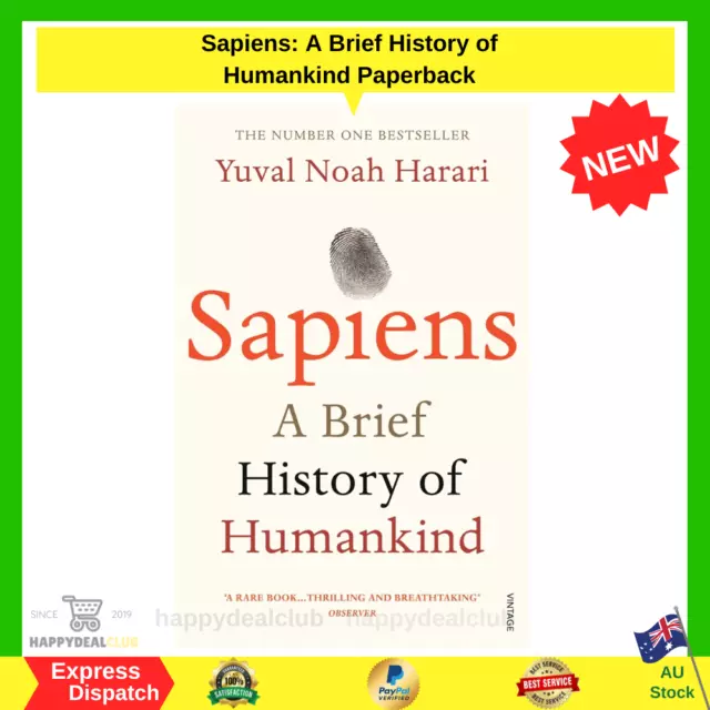 Sapiens A Brief History of Humankind by Yuval Noah Harari Paperback Book NEW