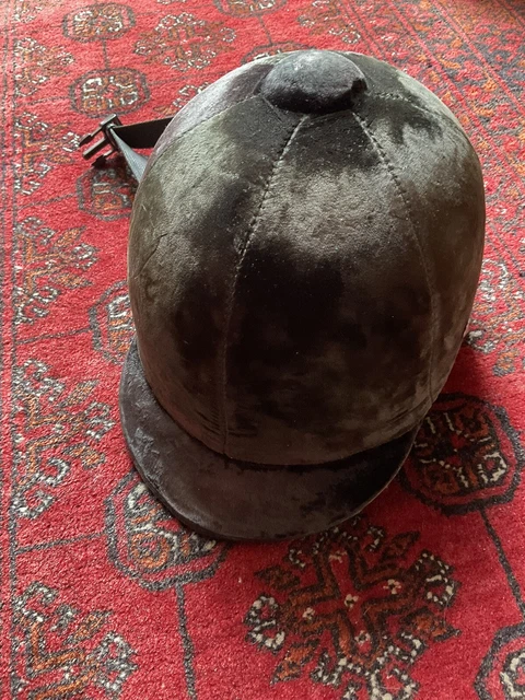 Sicherheitsreithelm Reithelm Schwarz Samt Größe 56