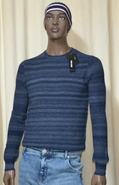 Maglioncino Antony Morato , colore blu con fascie girigie modello causual