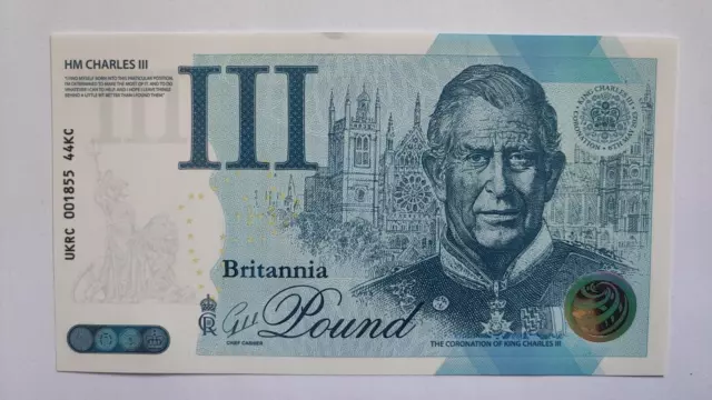 Commemorative Banknote Charles  III Britannia pound 2023
