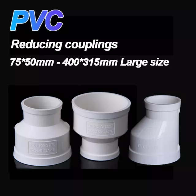 PVC Reducing Connector/Offset reducer Metric Plumbing Fittings Pipe Large size!