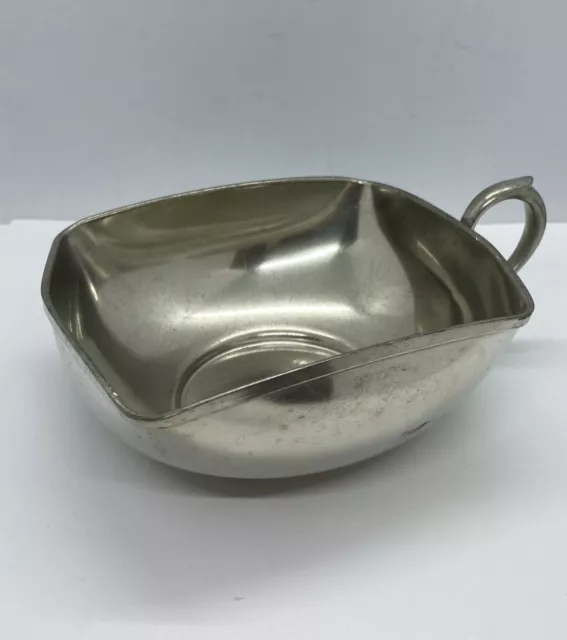 Mid Century Modern Royal Holland KMD Daalderop Pewter Square Cup Made in Holland