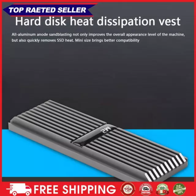 SSD Heatsink Radiator Cooler M.2 2280 NVME Heat Dissipation Pads (Grey)