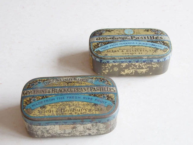 2 x Allen & Hanbury's Pastille Tins